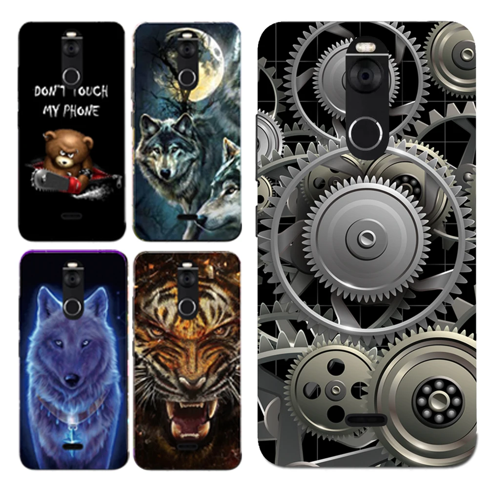 

Black Gear Art Paint Pattern Back Cover For Fly FS520 Selfie 1 TPU Soft Phone Cases Gift Animal Case