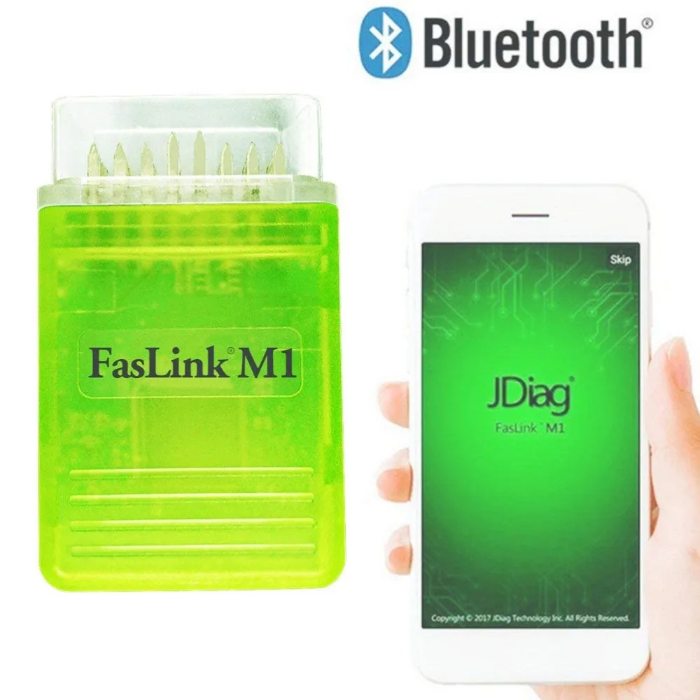

JDiag FasLink M1 OBD Scanner Wireless Bluetooth OBD Code Reader Check Engine Light OBDII Scan Tool Powerful than ELM327/ icar