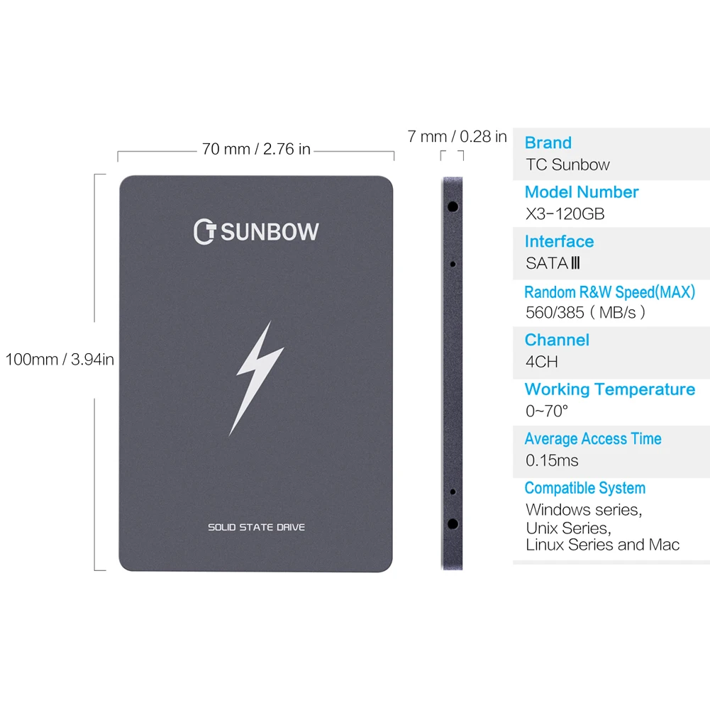 Последняя TCSUNBOW SSD 60 ГБ 120 ГБ 240 480 1 ТБ Внутренний 2,5 дюймов жесткий диск с высокой производительностью