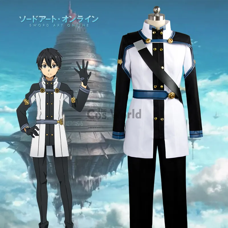 Sword Art Online SAO Movie: оригинальная шкала Kirigaya Kazuto пальто Кирито Топы штаны Униформа Аниме наряд костюмы для косплея