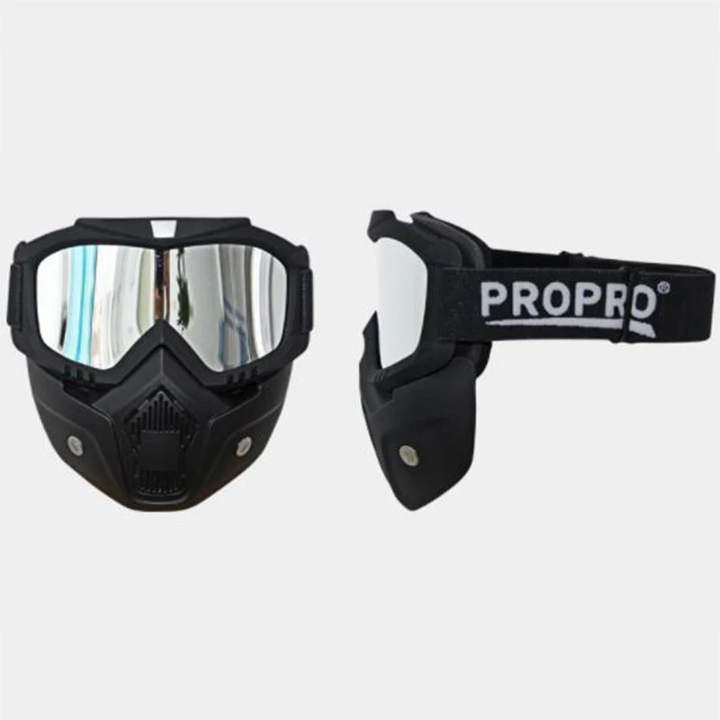 PROPRO الوجه قناع انفصال نظارات يندبروف تزلج دراجة نارية الأشعة فوق البنفسجية حماية الغبار لجميع أنواع الوجه مكافحة الضباب على الجليد