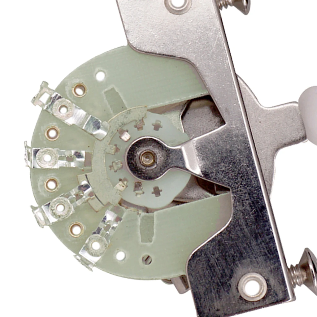 High-end 3 Way Pickup Selector Tone Switch with White Knob for Telecaster TL Electric Guitar Silver