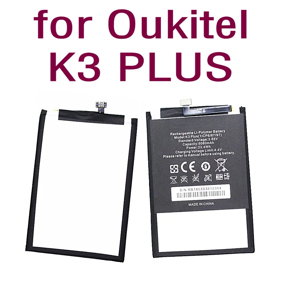 

Large Capacity Li-ion High quality Replacement Battery Authentic 6080mAh For OUKITEL K3 PLUS mobile phone+TOOL