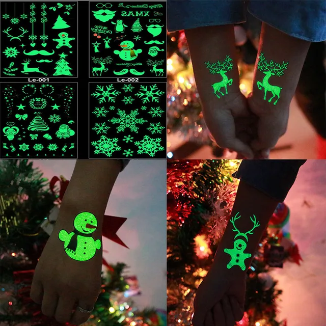 christmas carnival new year party decoration christmas decorations 4pcs luminous temporary tattoo stickers navidad 2018 natal - Where To Buy Christmas Decorations christmas carnival new year party decoration christmas decorations 4pcs luminous temporary tattoo stickers navidad 2018 natal - Where To Buy Christmas Decorations