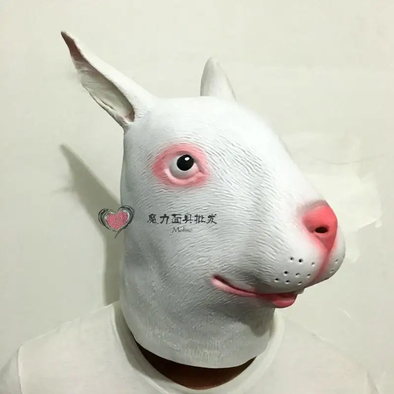 Realistic cute rabbit mask headgear Halloween Mask cos latex animal