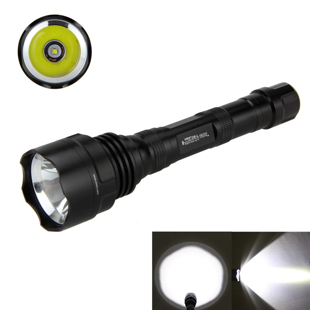 2500Lm XML T6 LED Tactical Flashlight Torch Light+Pressure Switch+ Mount