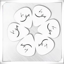 Заказные белые нейлоновые электрогитарные медиаторы для гитар, толщина 0,71 мм