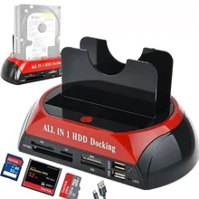 Док-станция для жесткого диска, USB 2,0 до 2,5, 3,5 дюйма, SATA, IDE, два слота