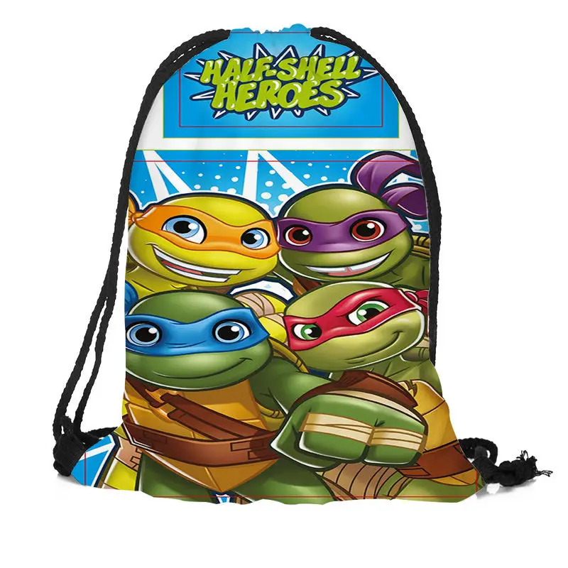 

Custom Teenage Mutant Ninja Turtles Drawstring Backpack Silk Soft Bag Large Sapacity More Size Custom You Image