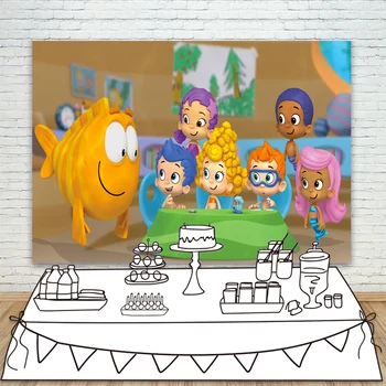 

Photography Backdrop Bubble Cuppies Kindergarten Photo Background Children Birthday Party Supplies Photo Studio Background Prop