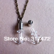 Прозрачный ручной работы Якорь флакон кулон рисовое искусство ювелирные изделия