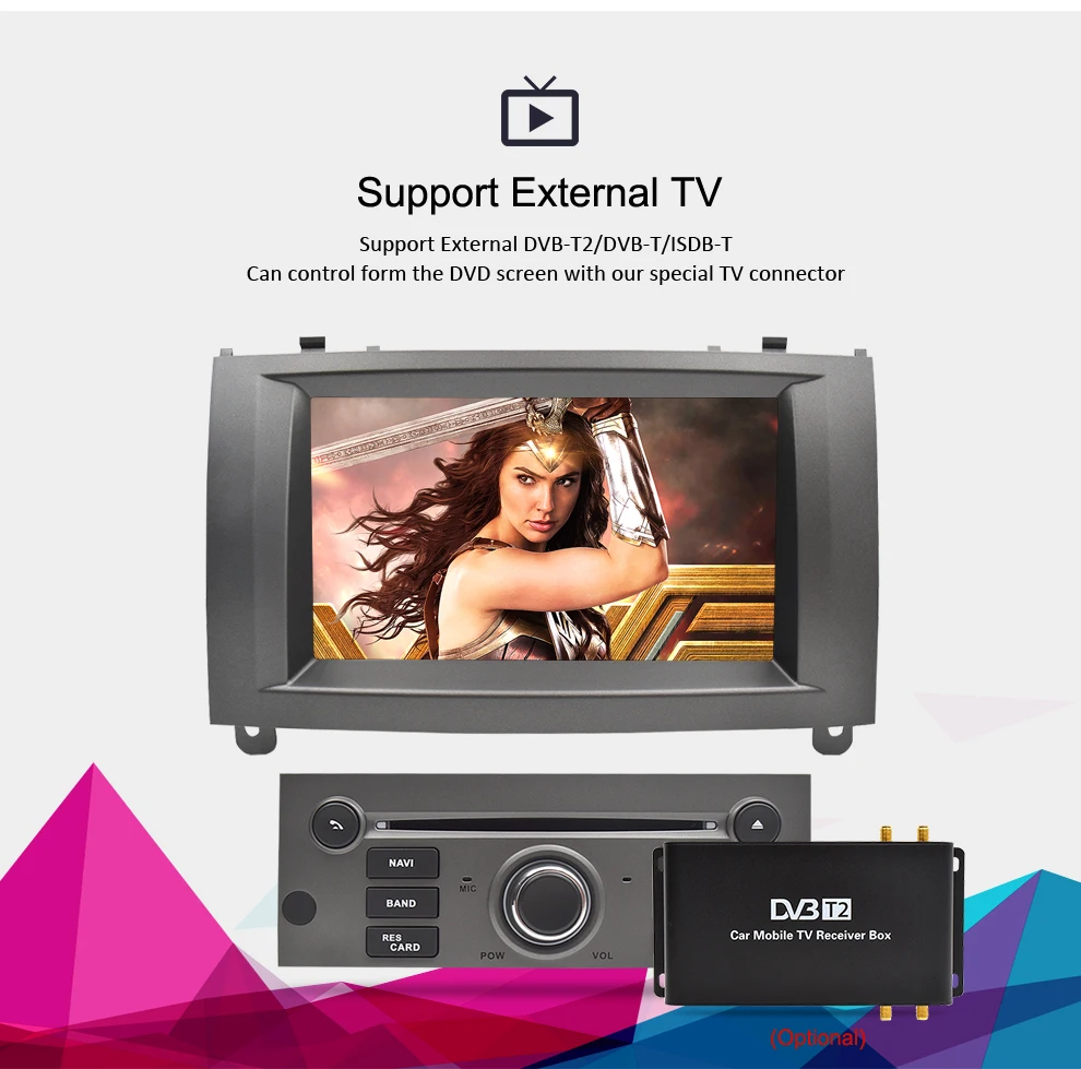 Best 4GRAM Android 9.0 9.1 Car DVD Stereo Player For Peugeot 407 2004-2010 GPS Navigation WiFi Bluetooth Car Multimedia Video Audio 2