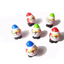 Милые детские винтажные заводные игрушки Рождественские милые мини Санта Клаус с шляпой рождественские игрушки заводная цепь случайный цвет