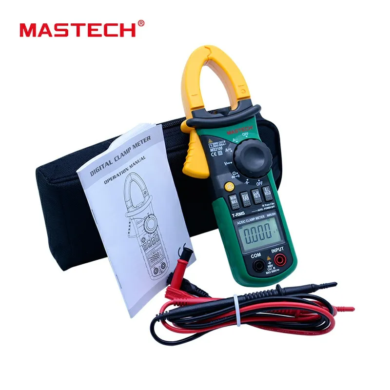 

Multitester MASTECH MS2108 Digital Clamp Meter Multimeter 6600 Counts True RMS AC DC Capacitance Frequency Inrush Current Tester