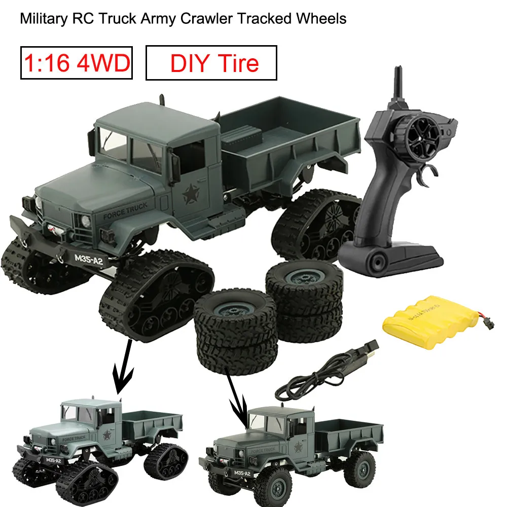 FY001C RC автомобиль военного грузовик армии гусеничных колес 1:16 4WD Радиоуправляемый