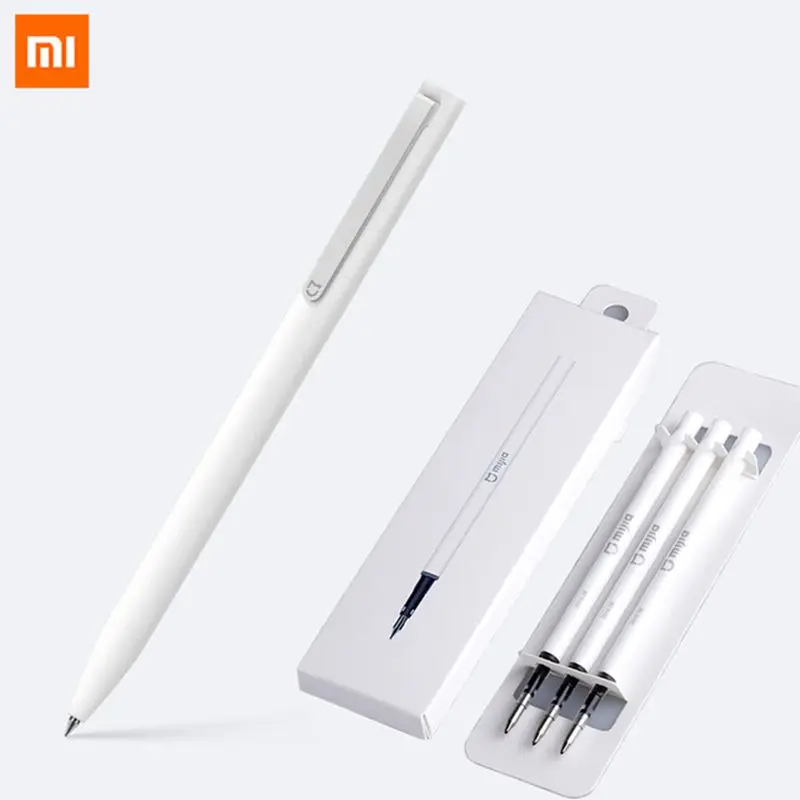 

Original Xiaomi Mijia Sign Pen 9.5mm Signing Pen PREMEC Smooth Switzerland Refill MiKuni Japan Ink add Mijia Pen Black Refill
