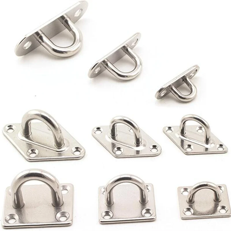 304 Stainless Steel Gravity hook eye plate ring Ceiling Mount Hook Base
