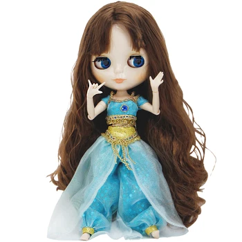 

1x Limited Blue Exotic Outfit Top Pants High Quality Fairy Tale Dress Princess Clothes for Blythe Doll Accessories 11" 11.5" Toy