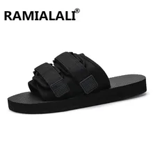 Мужские летние шлепанцы; пляжные вьетнамки; однотонные пляжные шлепанцы на плоской подошве; мужские шлепанцы; черные Тапочки