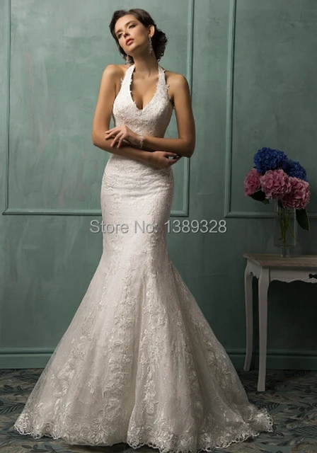 2017 Halter Mermaid Wedding Dresses Backless Lace Liques Court 2017 Halter Mermaid Wedding Dresses Backless Lace Liques Court Train Bridal Gowns