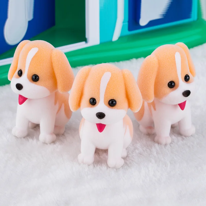 27 desgin Little Cute Flocking Doll Toys Kawaii Mini Cats Decoration Toys bear dog Little Exquisite Dolls Christmas Gifts toy036 - Цвет: 21