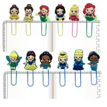 100 шт. закладки для девочек с изображением Русалочки каваи, горячая распродажа, Мультяшные бумажные зажимы, держатель для страниц для школы, студента, учителя, офисные принадлежности, подарок для детей