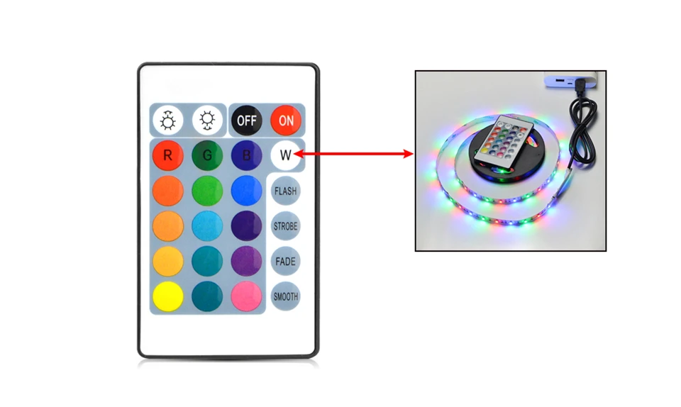 5v usb 3528 warmwhite cool white rgb led strip65