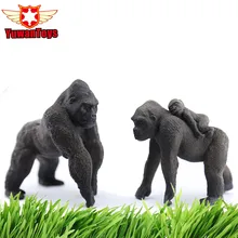 Lifelike Animals The King Of Jungle Gorillas Model Hand Paind Solid PVC Collectible Toys Christmas Gifts