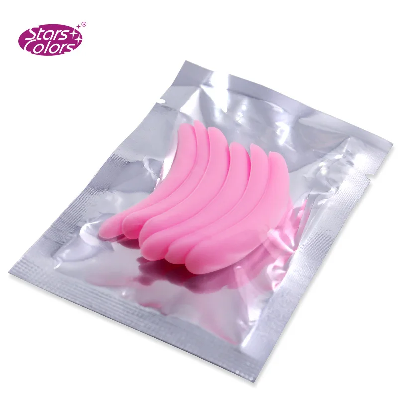 Перми ресниц силиконовый рулон прокладка для завивки стержней электрический комплект ресниц патч розовый 3 разных размеров Перманентный WaveSticker