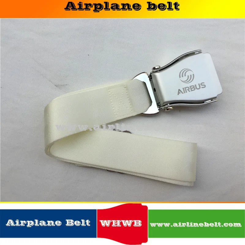 38mm width AIRBUS airplane seat belt buckle nylon belt men's jeans belt with Packing box - Название цвета: Белый