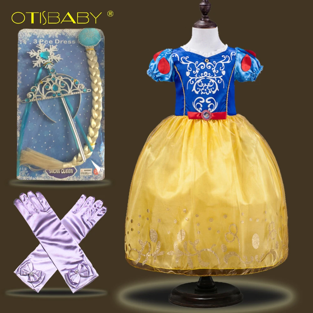 

Girls Snow White Princess Party Dress for Kids Coaplay Sofia Rapunzel Elsa Fancy Ball Gowns Birthday Dress for Children Clothing