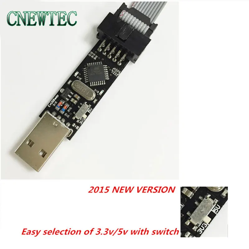 

USBasp USB ISP 3.3V / 5V AVR Programmer USB ATMEGA8 ATMEGA128 New +10PIN Wire Support Win7 64Bit
