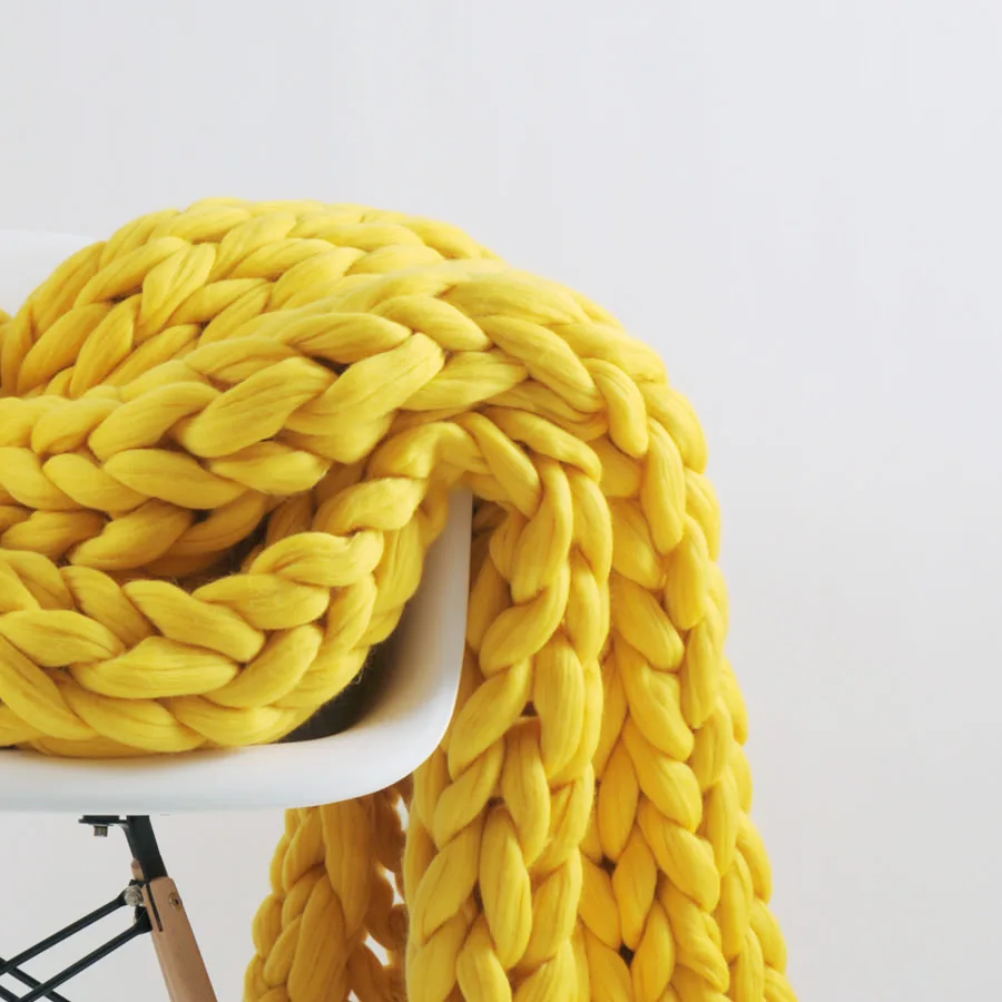 Yellow-Merino-Blanket