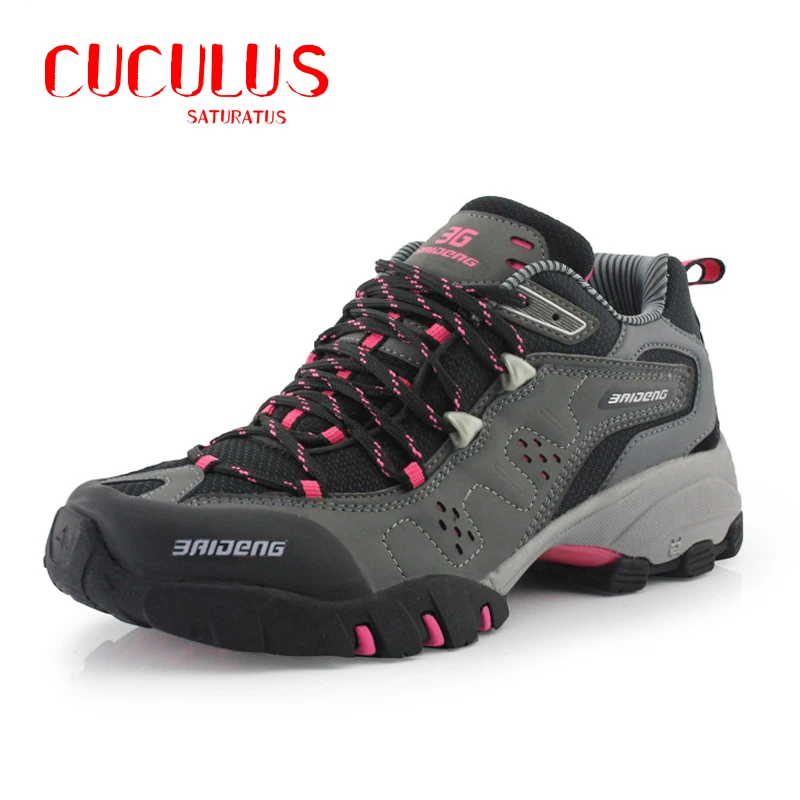 Surface Waterproof Climbing Mountain Boots Women Hiking Shoes Breathable Shoes Brand 3Colors 8061