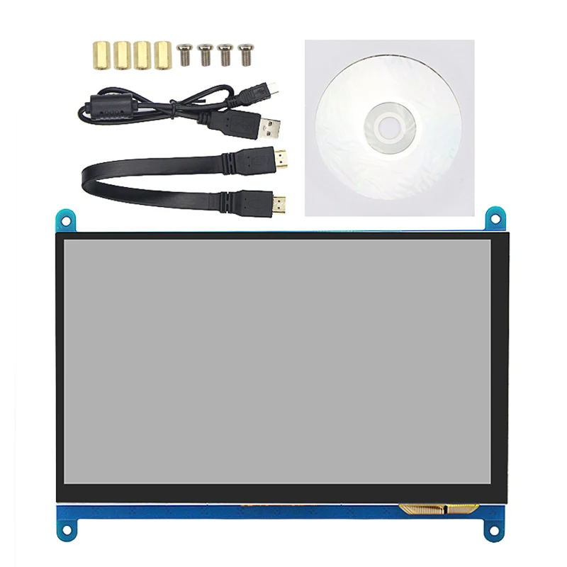 7 pulgadas Raspberry Pi 3 Modelo B, modelo B + pantalla LCD de pantalla LCD táctil 1024*600*800*480 HDMI TFT Monitor + soporte para Raspberry Pi 3 - 4