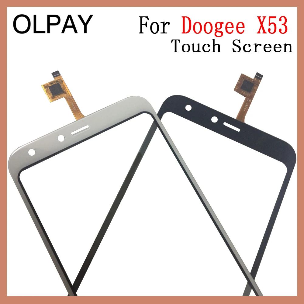OLPAY 5,3 ''мобильный телефон для Doogee X53 сенсорный экран стекло дигитайзер панель объектив сенсор стекло Бесплатный клей и салфетки