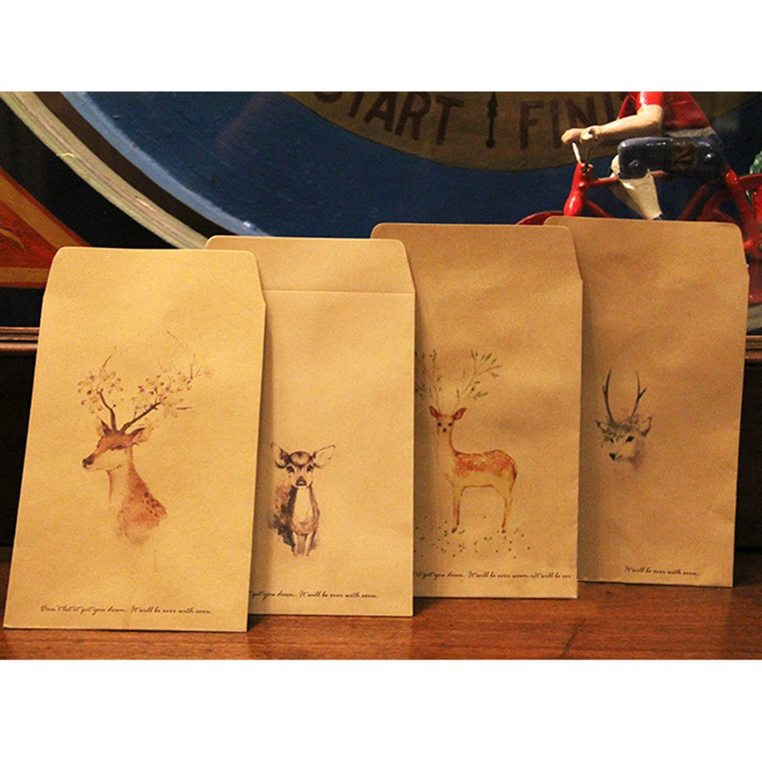 

New Arrival Deer Paper Envelope 4 Designs Cute Mini Envelopes Vintage European Style For Card Scrapbooking Gift