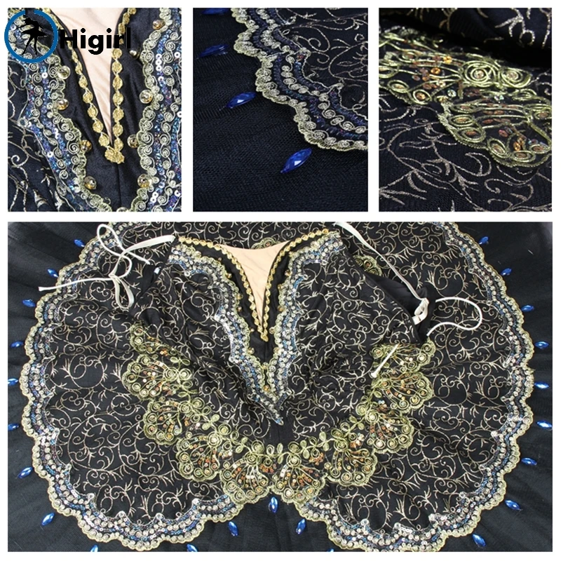 Competiton Women Black Green Professional Ballet Tutu Dress Adult Ballerina La Esmeralda Performance Ballet Long Skirt BT9168 Competiton Women Black Green Professional Ballet Tutu Dress Adult Ballerina La Esmeralda Performance Ballet Long Skirt BT9168