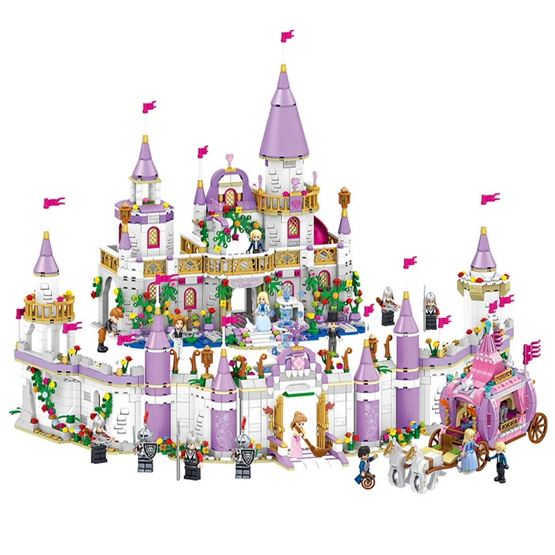 

Princess Castle Windsor's Castle Building Blocks Bricks Set DIY Toys Girl Figure Birthday Gifts Compatible with Friends