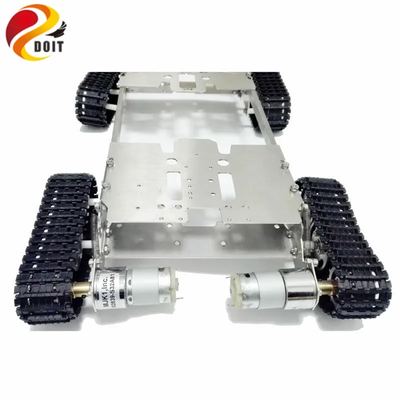 

DOIT 4WD Tank Chassis Crawler smart Tank Car Chassis for DIY Toy Mobile Platform Mounting Interface for Servo Robot Arm
