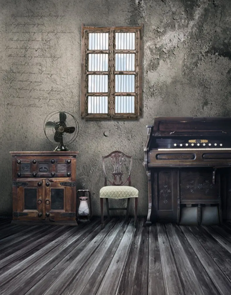 

5x7ft Wooden Floor Vintage Room Photography Backdrops Photo Props Studio Background