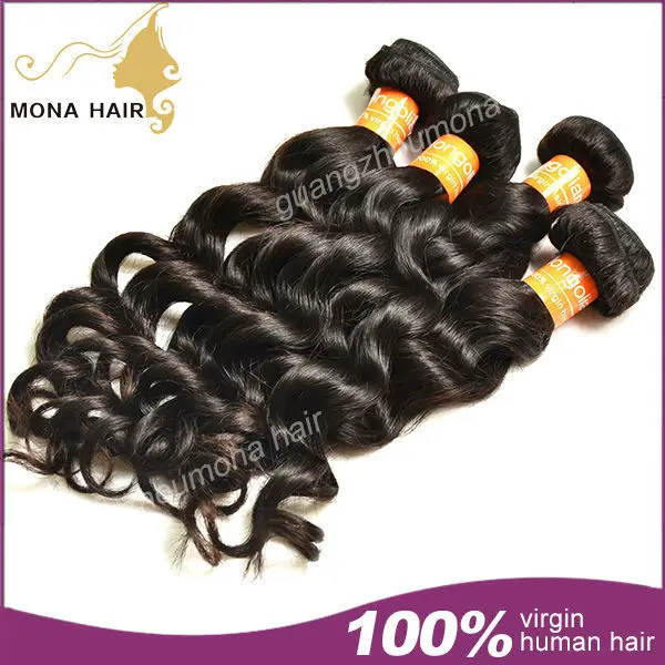 

Mongolian virgin hair 7A grade mongolian loose Wave 100g Bundle 4pcs lot unprocessed dyeable human hair weave 10"-30