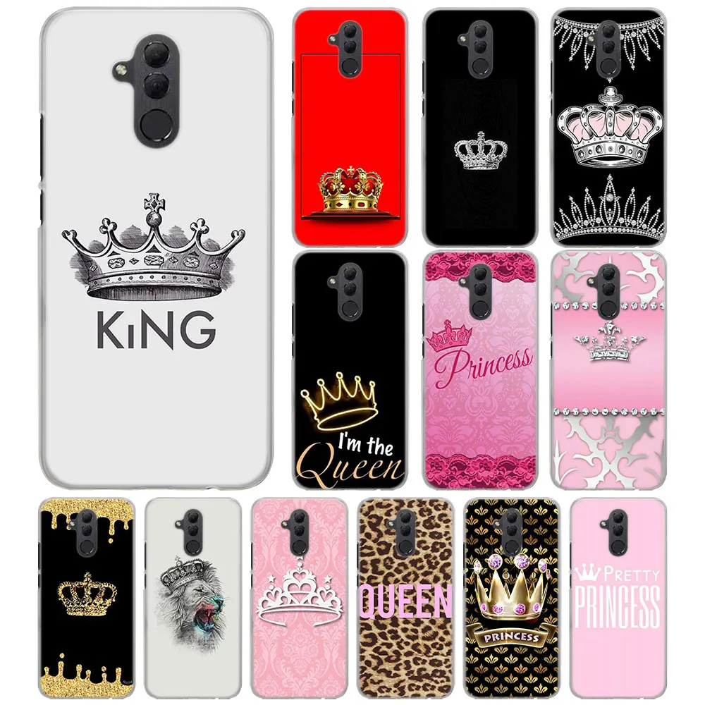 Best King Queen crown princess Phone Case for Huawei Mate 20 Pro 20 Lite 10 Pro hard PC case for Huawei Mate 10 Lite Case Cover