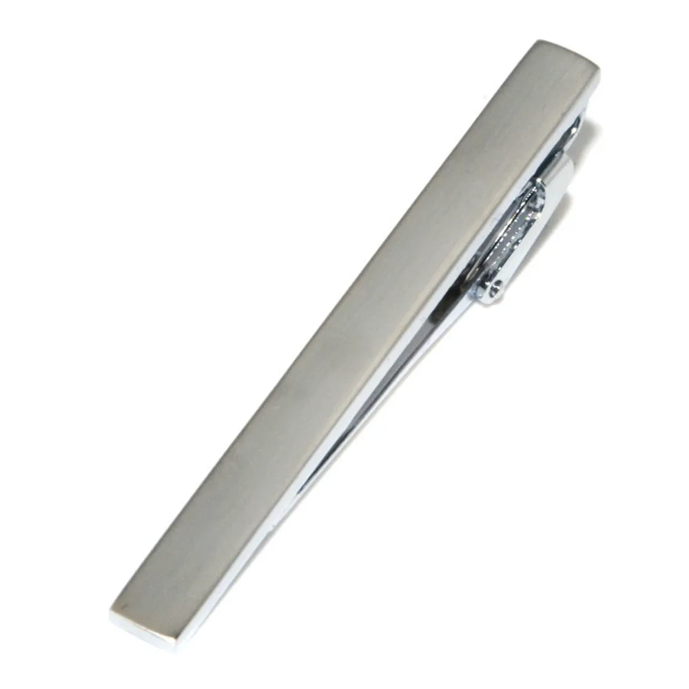 Silver Color Tie Clip Pin Clasp Bar Silver Toned Wedding Metal Tie