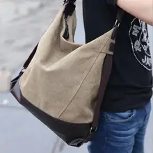 Seau 2015 Unisexe toile patchwork zipper grand casual fourre-tout d’embrayage sac à main femmes messenger sacs bolsa carteira masculina sac 5