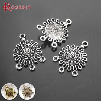 

(30508)20PCS 20x17MM Antique Gold Color Zinc Alloy Round Earrings Connector Charms Diy Jewelry Findings Accessories Wholesale