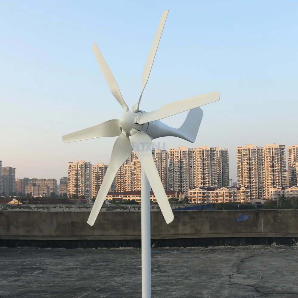Lâminas e Controlador de Carga Eólica com 6 Pwm para Uso Início Horizontal s Novo 800w 12v 24v Turbina Doméstico 1.3 m - 5 Geradores de energia alternativa
