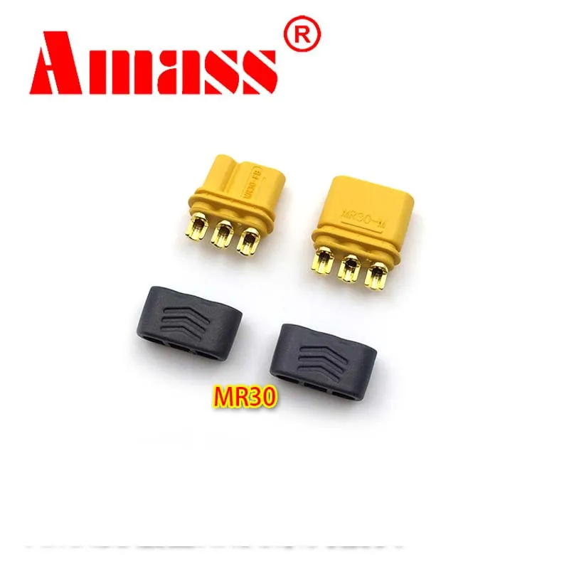 Разъем Amass MR30 MR30PB MR30PW 10 пар/20 шт. с оболочкой XT30 позолоченные детали для