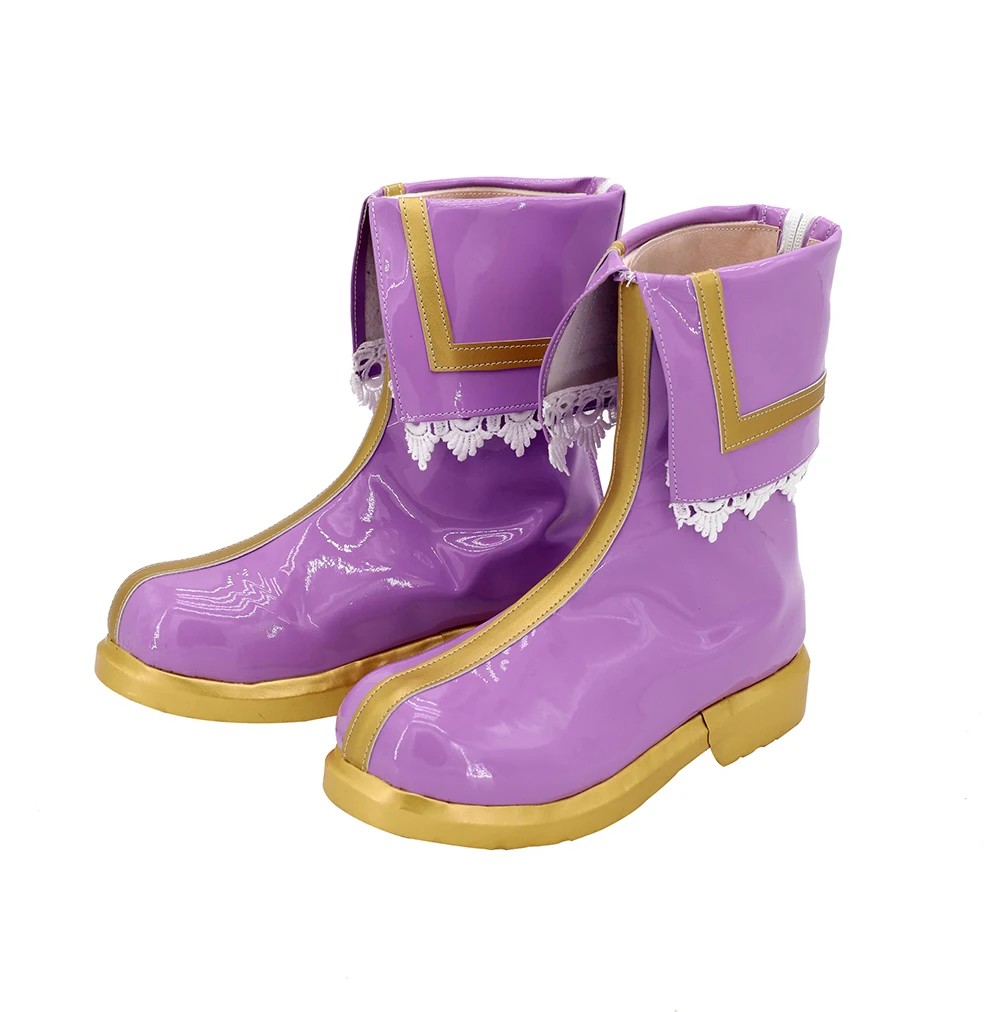 BanG Dream Ichigaya Arisa Purple Shoes Cosplay Boots Custom Made Any Size (4)