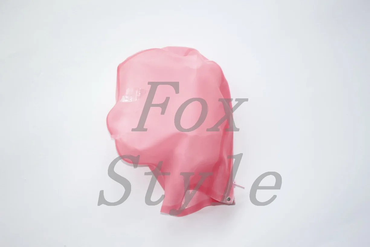 0,3 мм латекса природа латекса ручной работы прозрачный розовый маска сексуальная капот